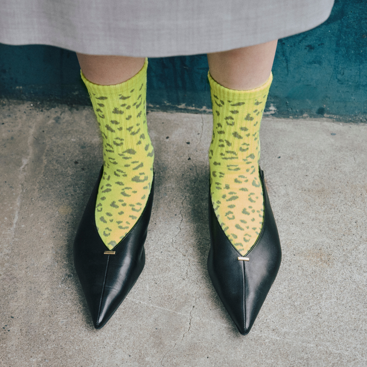 021132572 Water Repellent Leopard Rib LC Socks