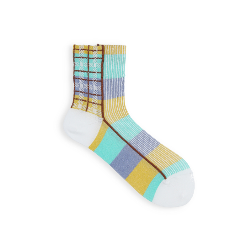 021132587 Xylitol Cool-Touch Check Low Crew Socks