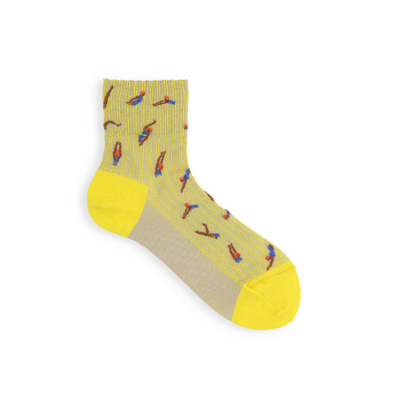 021132588 Swimmer Cotton/Linen Crepe LC Socks