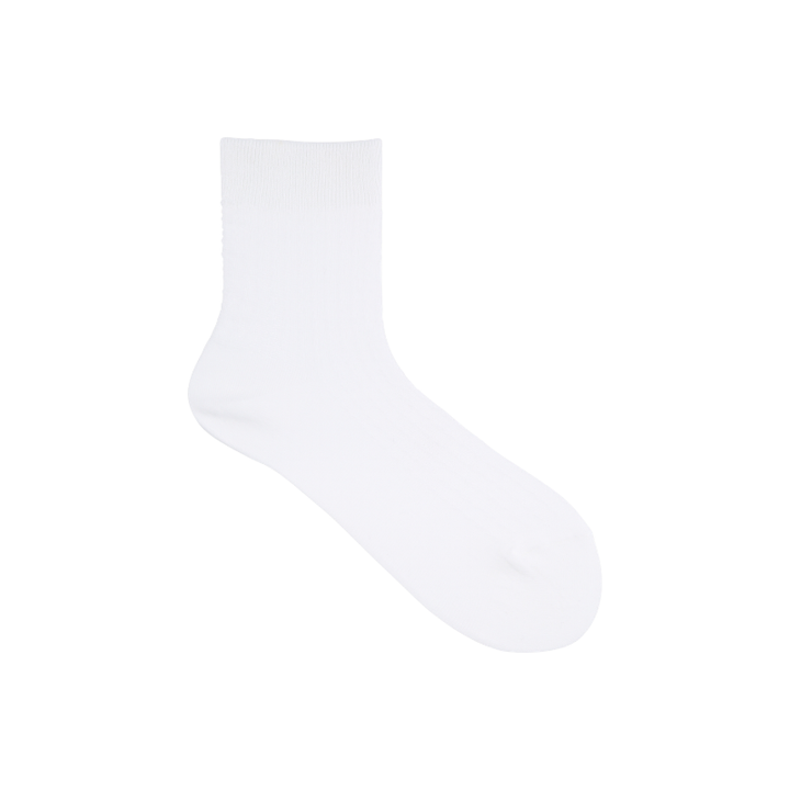 021132589 Fine Washi Rib Mesh Low Crew Socks