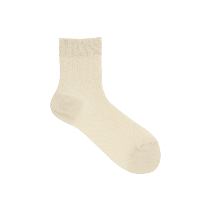 021132589 Fine Washi Rib Mesh Low Crew Socks