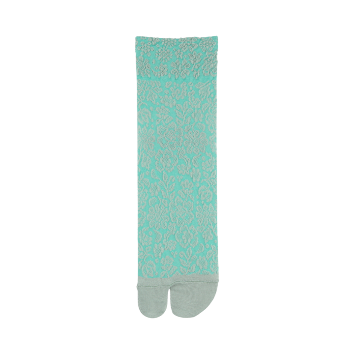 021132593 Flower Float Cotton Tabi Low Crew Socks