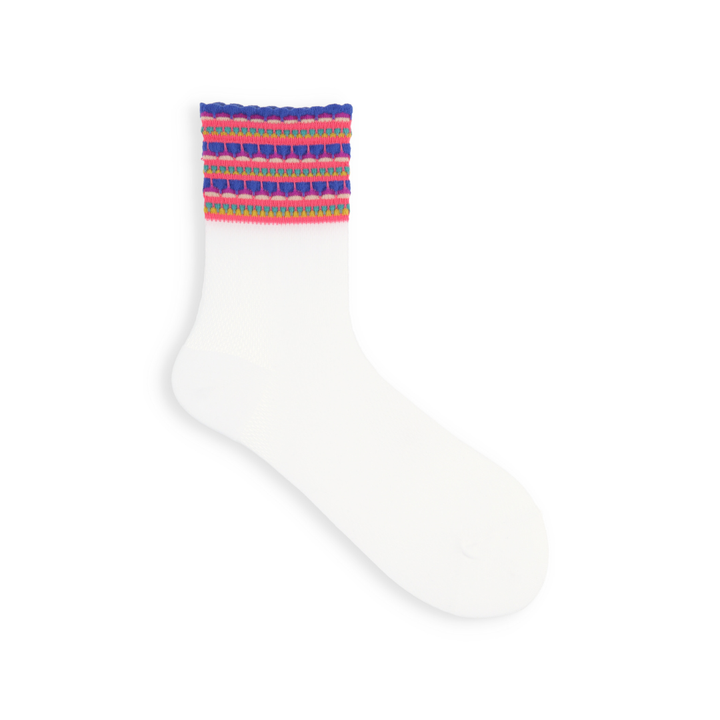 021132596 Colourful Top Mesh Low Crew Socks