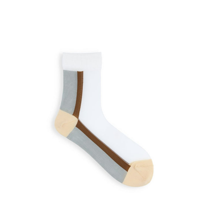 021132599 Sheer Panel Low Crew Socks