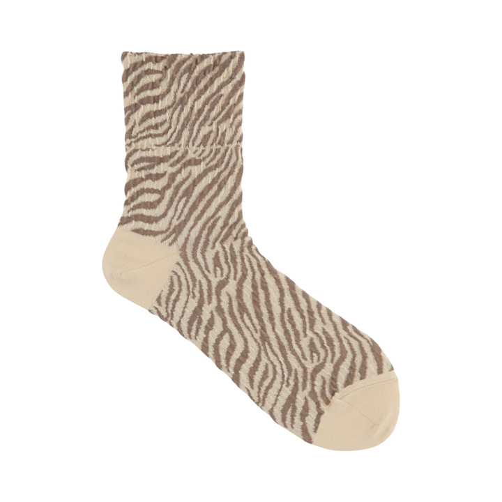 021132621 Zebra Pattern Low Crew Socks