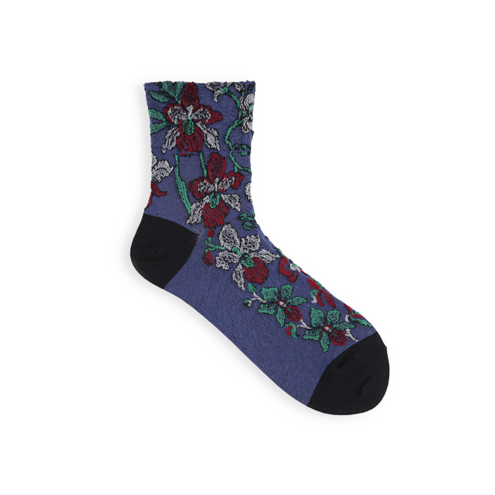 021132624 Cotton/Linen Orchid Low Crew Socks
