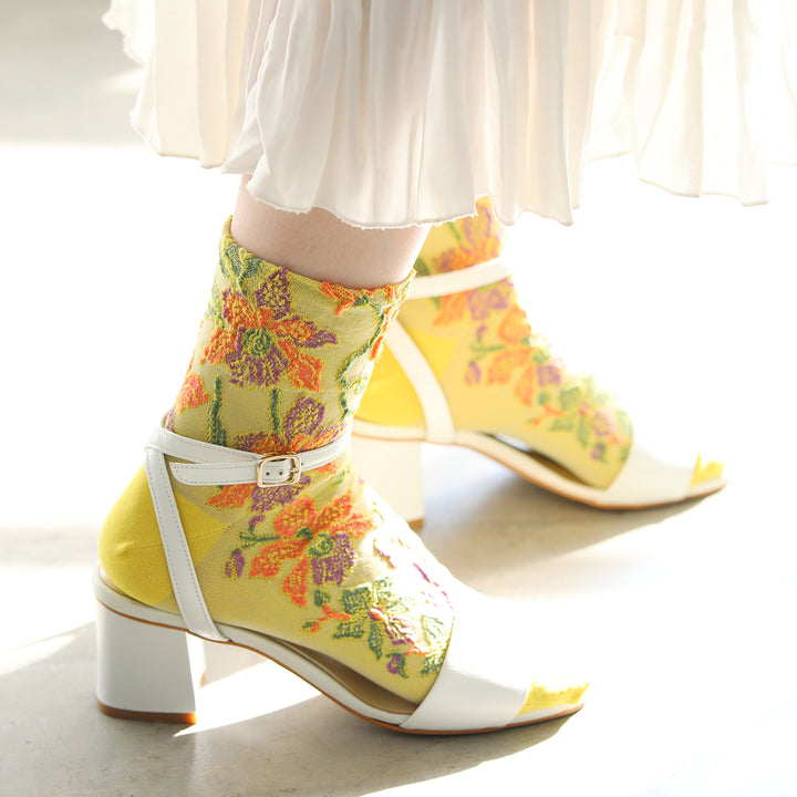 021132624 Cotton/Linen Orchid Low Crew Socks