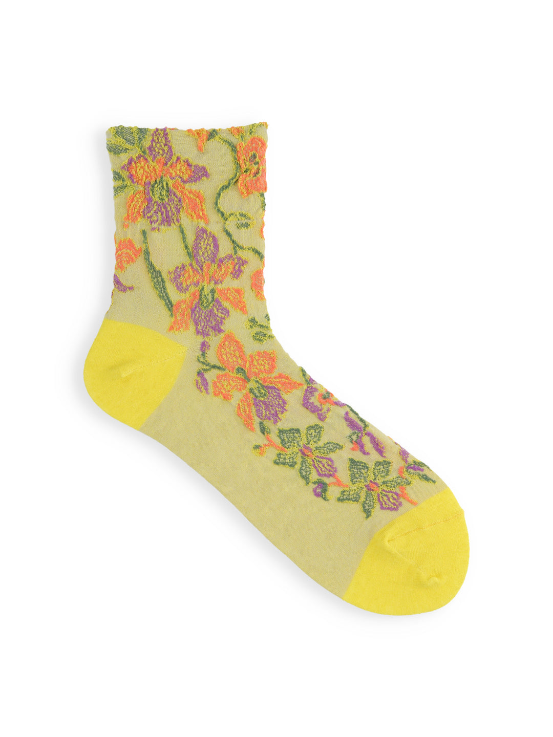 021132624 Cotton/Linen Orchid Low Crew Socks
