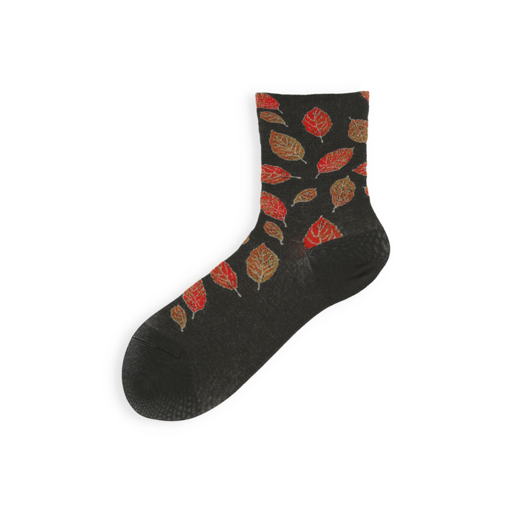 021132635 Autumn Leaves Low Crew Socks