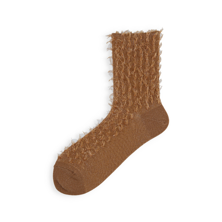 021132636 Sparkling Fringe Style Low Crew Socks