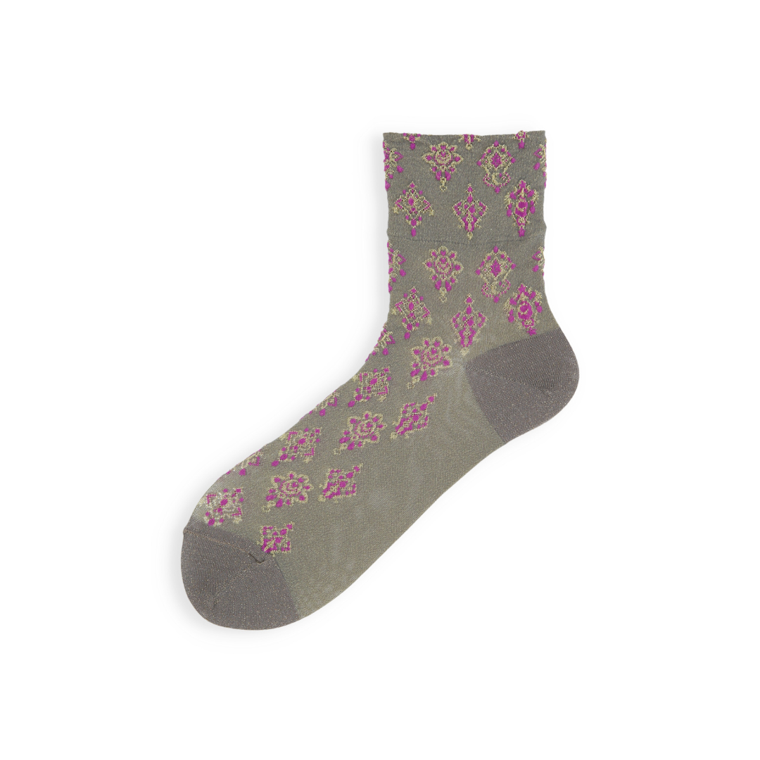 021132656 Vintage Jewels Low Crew Socks
