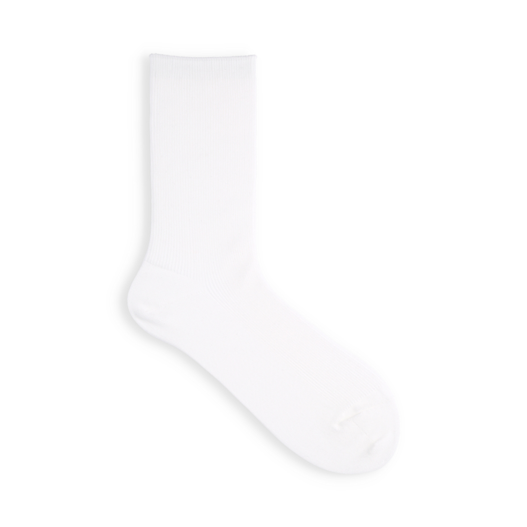 021140732 Supima Cotton Fine Rib Crew Socks