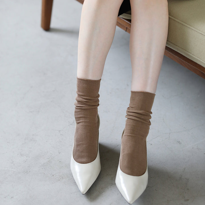 021140732 Supima Cotton Fine Rib Crew Socks