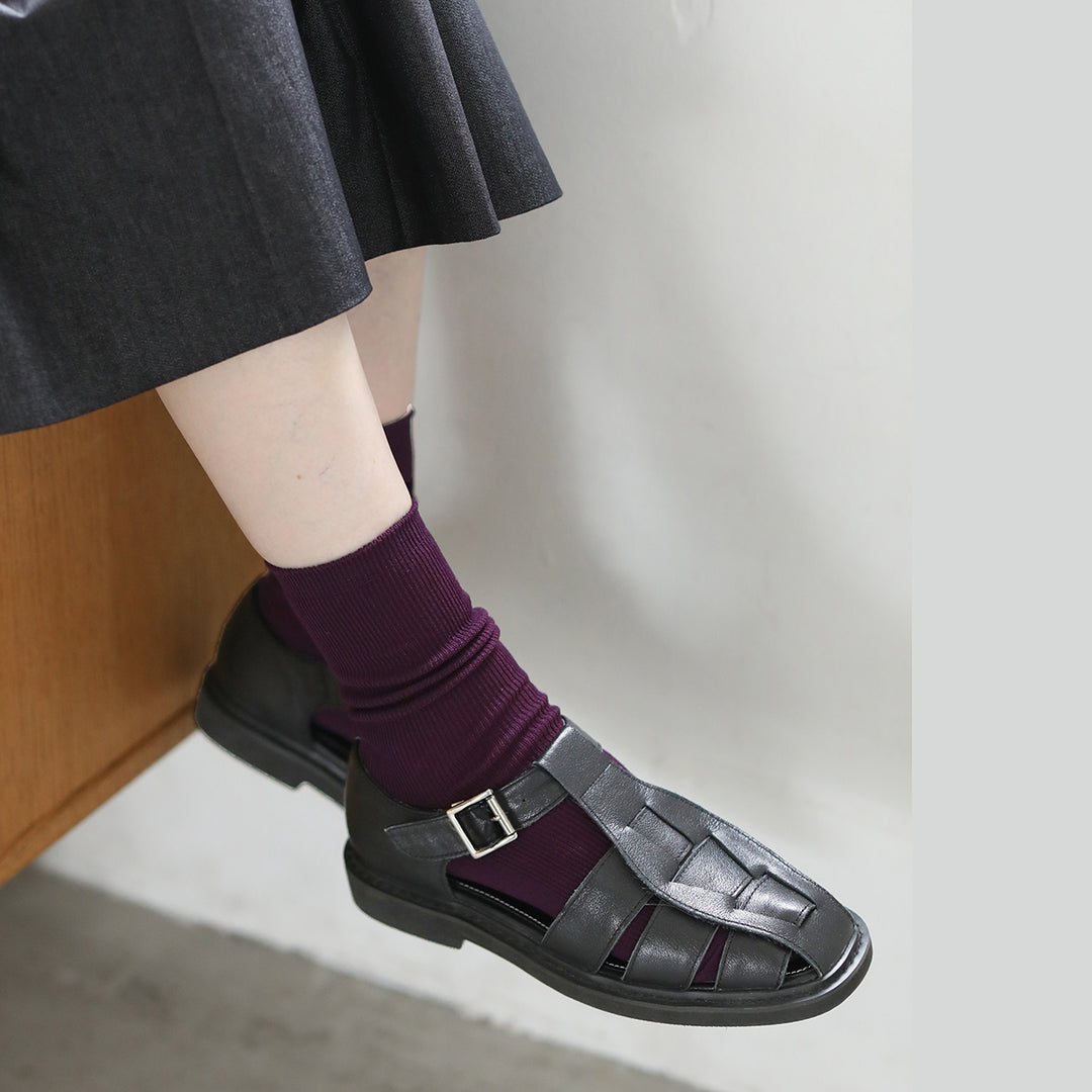 021140732 Supima Cotton Fine Rib Crew Socks