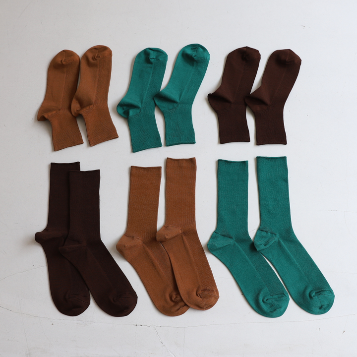 021140732 Supima Cotton Fine Rib Crew Socks