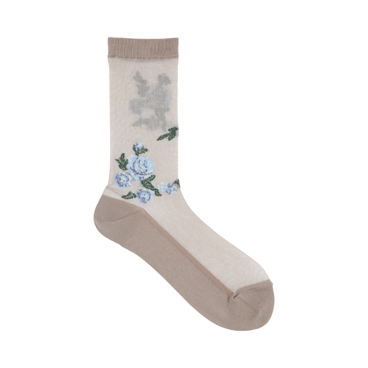 021140988 Sheer Rose Crew Socks