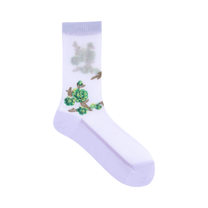 021140988 Sheer Rose Crew Socks