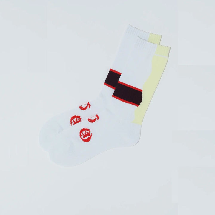 021141017 TOGA Collab Wave Line Crew Socks S
