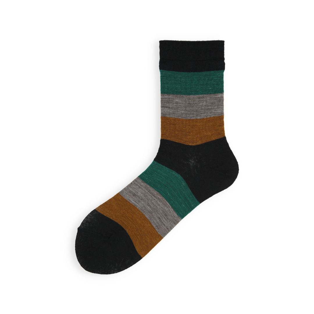021141036 Alpaca Blend Colour Block Crew Socks