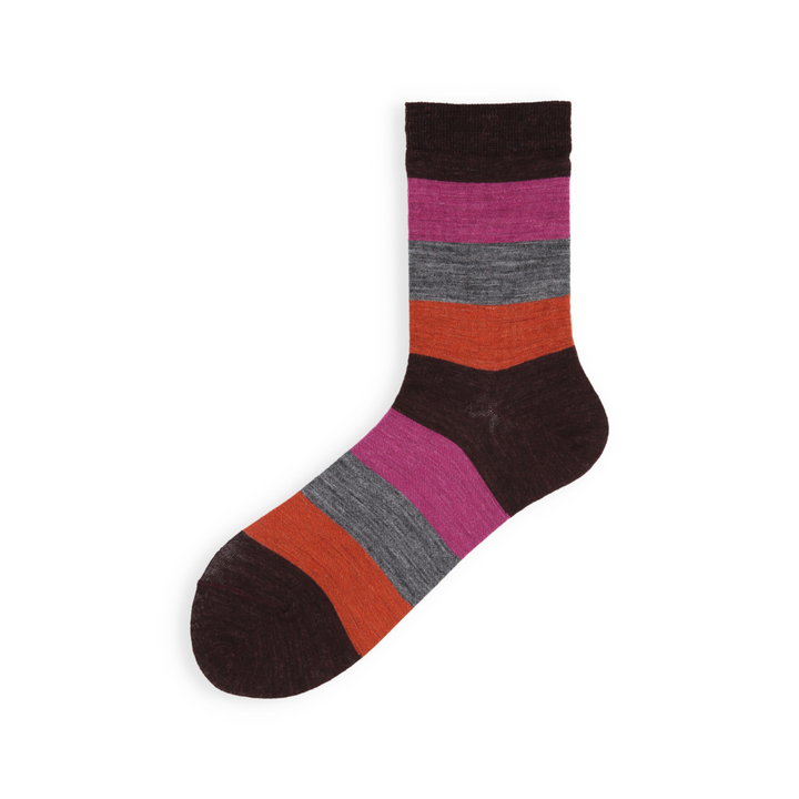 021141036 Alpaca Blend Colour Block Crew Socks