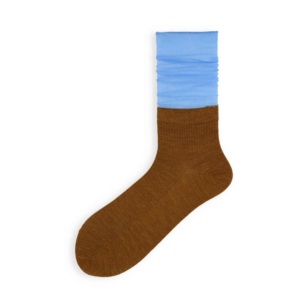 021141066 Alpaca-Blend Sheer Three-Quarter Socks