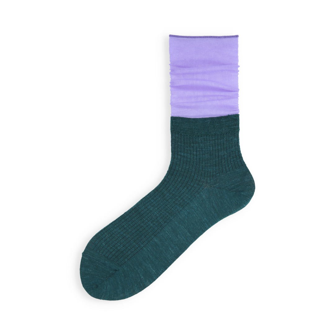 021141066 Alpaca-Blend Sheer Three-Quarter Socks