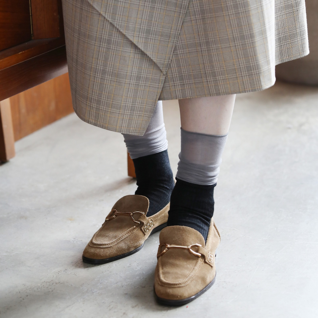 021141066 Alpaca-Blend Sheer Three-Quarter Socks