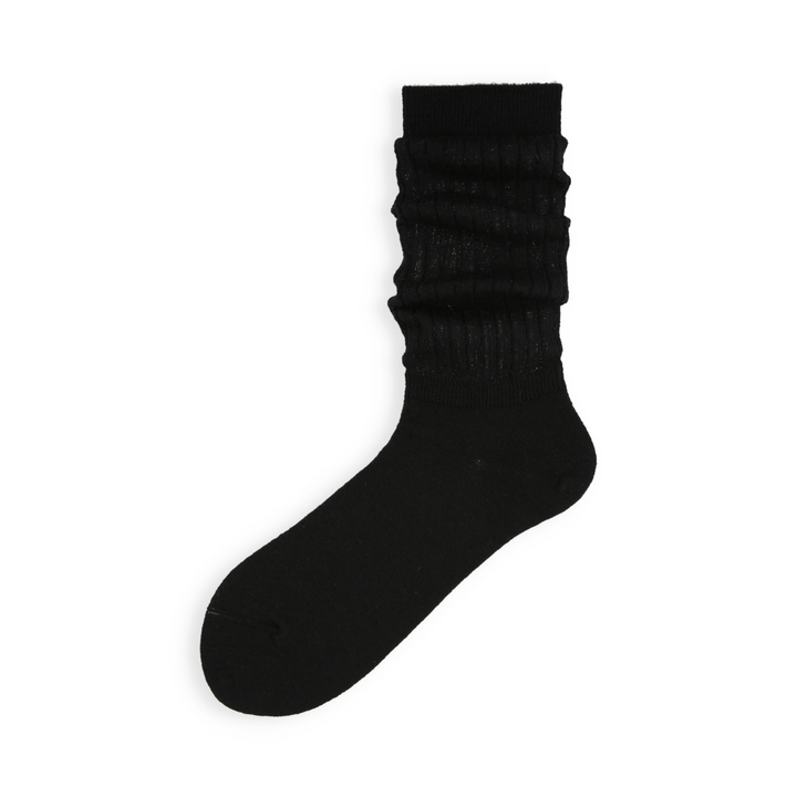 021150009 Alpaca Blend Rib Three-Quarter Socks
