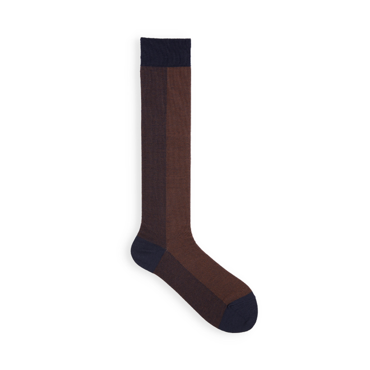 021170125 Tweed Bicolour Wool/Cotton High Socks