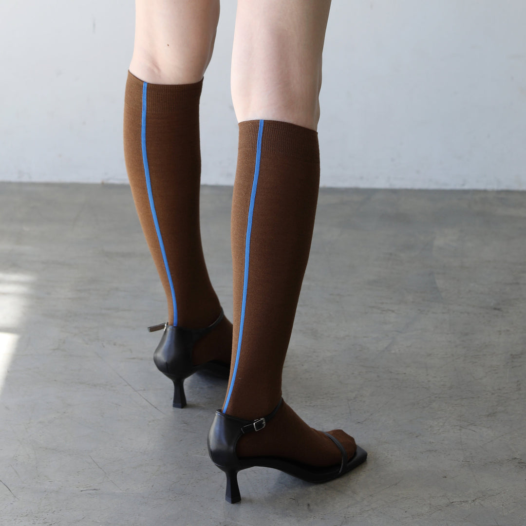 021170147 Merino Wool Backseam Knee High Socks