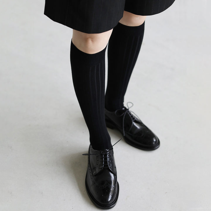 021170185 Premium Finest Merino Ribbed High Socks