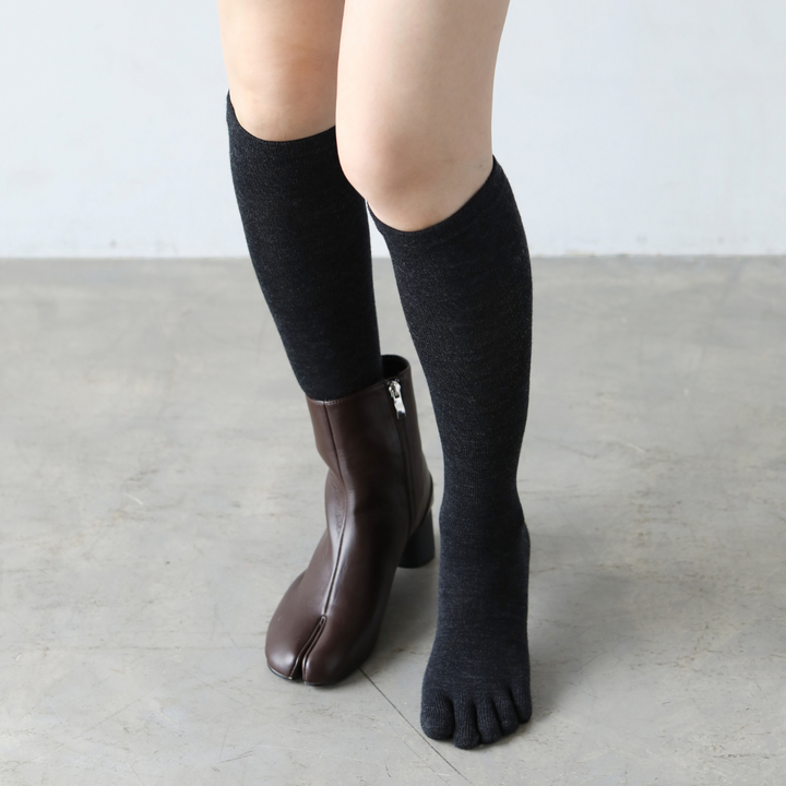 021170187 Premium Finest Wool Plain Toe High Socks