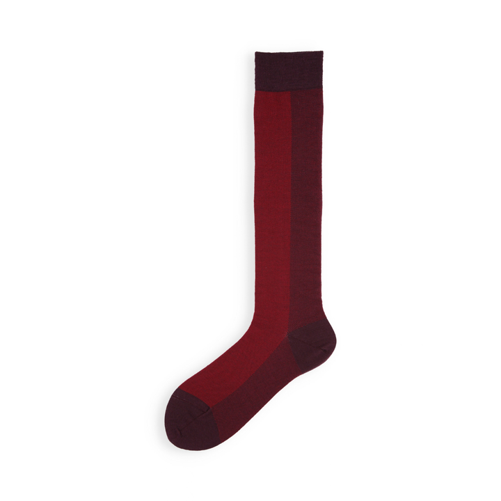 021170221 Bicolour Tweed Wool & Cotton High Socks