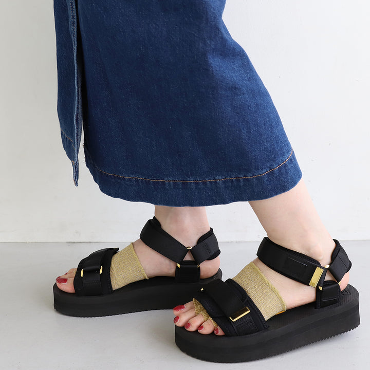 021190078 Linen-Mix Shiny Open Toe Band
