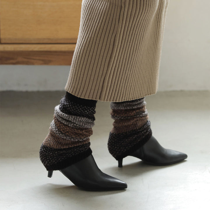 021400219 Jacquard Fine Ribbed Legwarmer