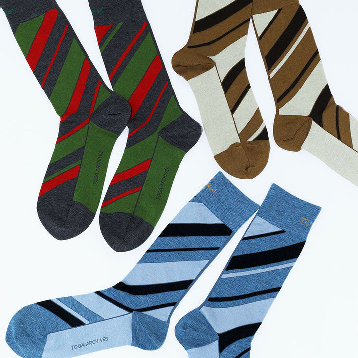 022140956 TOGA Collab Regimental Crew Socks M