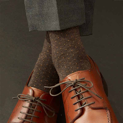 Merino Wool Polkadot Mid Calf Socks