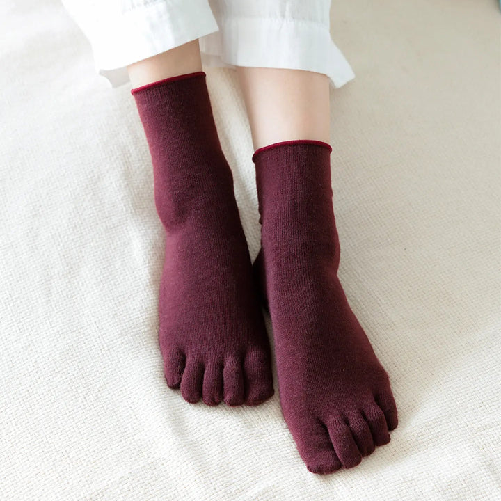 021140926 Premium Finest Wool Plain Toe Crew Socks