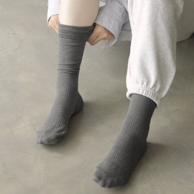 15 Dull grey Cotton Compression Knee High Socks