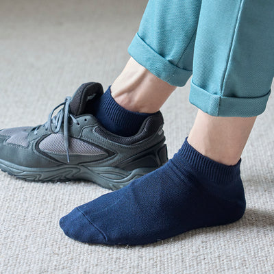 86 Dark blue Plain Anti-Odour Trainer Socks