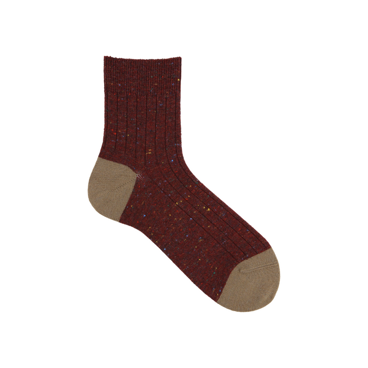 062131171 Wool Nep Bicolore Short Socks M