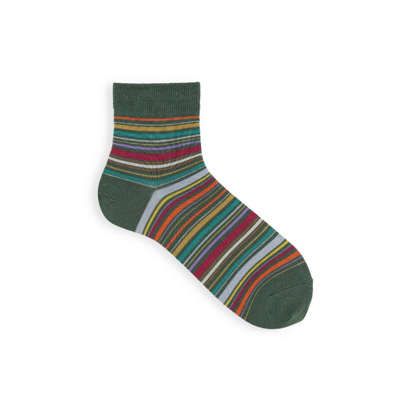 062131204 Multi-Stripe Short Socks M