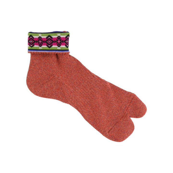 062131338 Tropical Turn Down Short Tabi Socks M