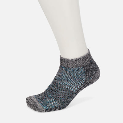 Cotton/Linen Mesh Heathered Short Socks