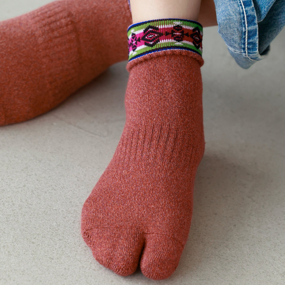 062131338 Tropical Turn Down Short Tabi Socks M