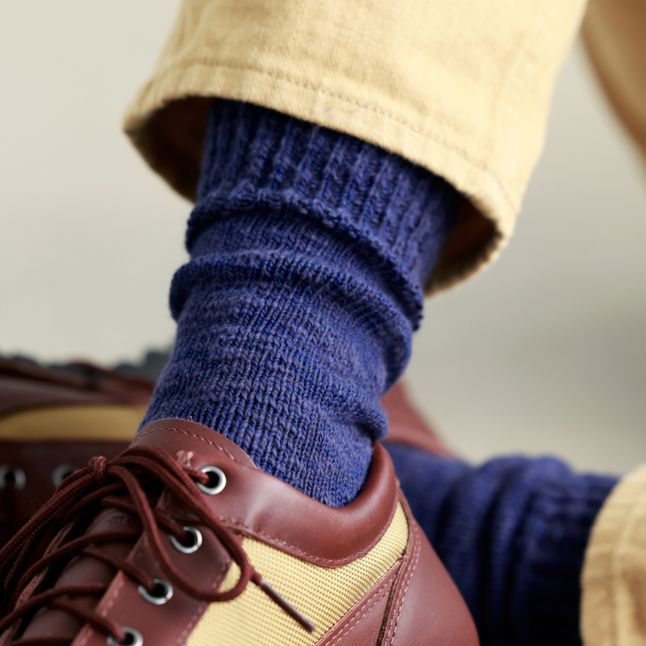 062140176 Cotton Big Slub Yarn Socks