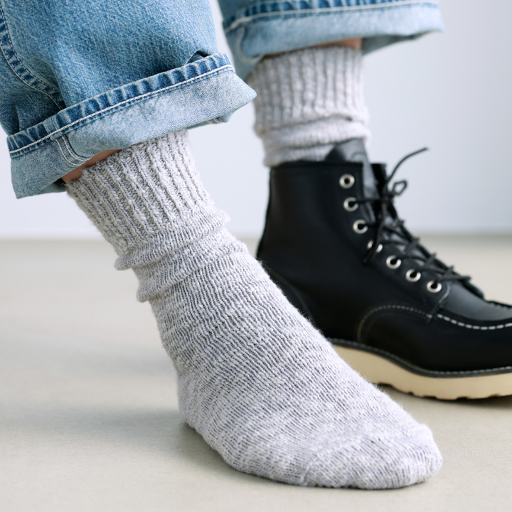 062140176 Cotton Big Slub Yarn Socks
