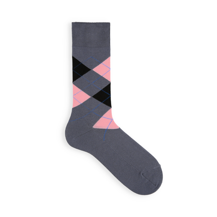 062140261 Argyle Pattern Mid-Calf Socks M