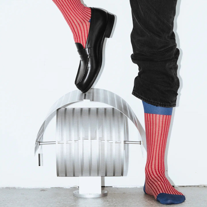 062142025 Jacquard Stripe Crew Socks M
