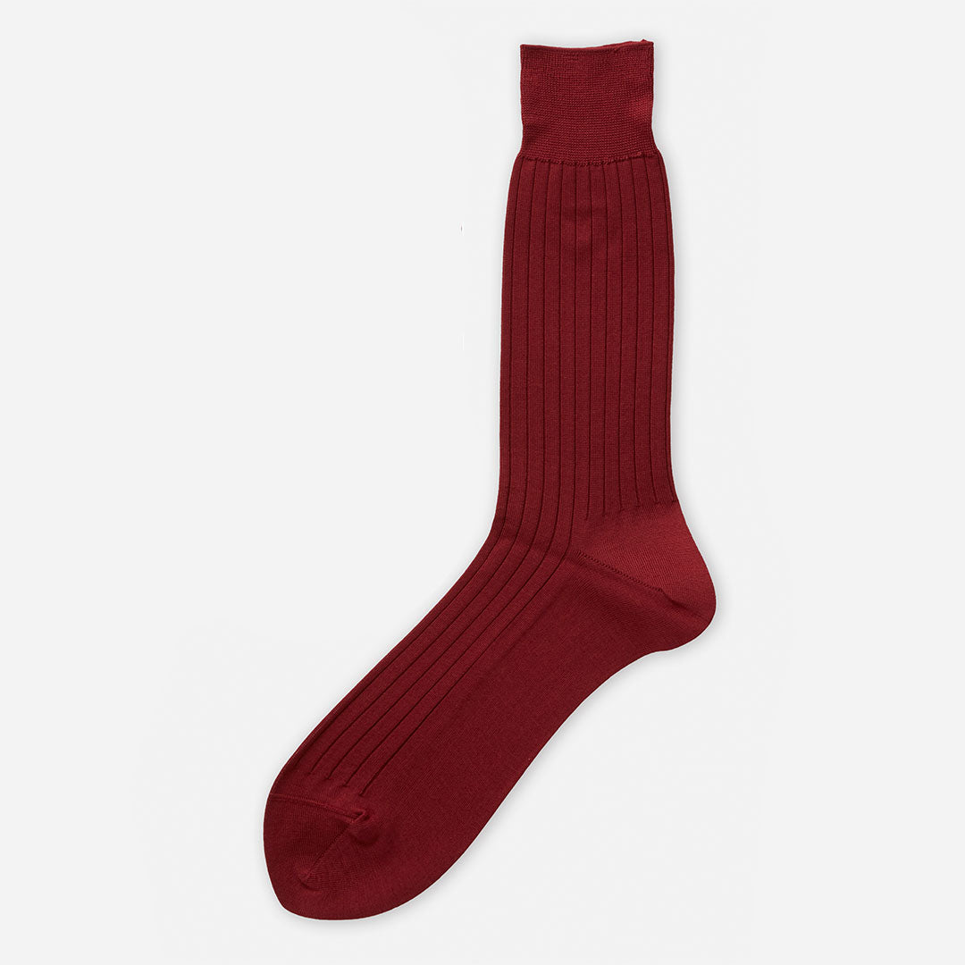 062142028 100% Cotton Rib Mid-Calf Socks M